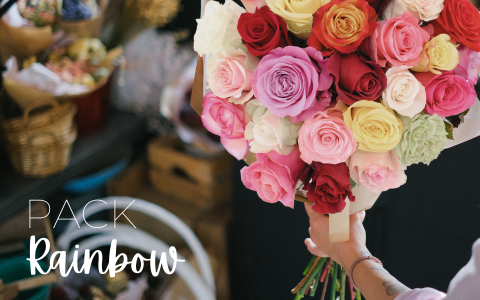 Pack de rosas Rainbow: un arcoíris de oportunidades para floristerías