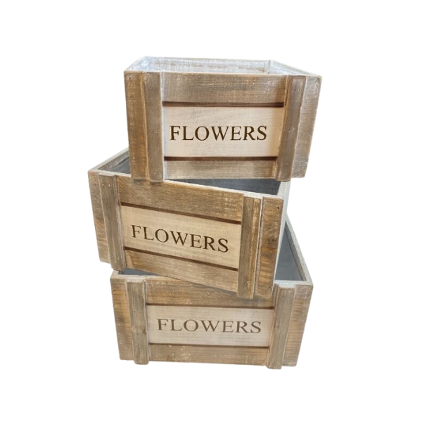 CAJA MADERA FLOWERS