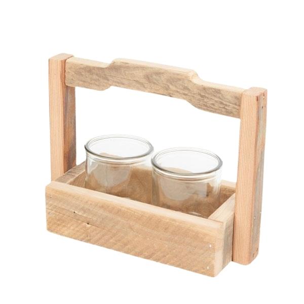 CAJA MADERA CON TARROS