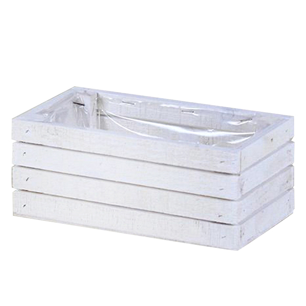 CAJA MADERA RECTANGULAR RECUBIERTA PLASTICO