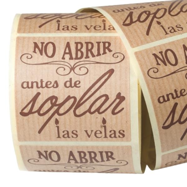 ROLLO 250 ETIQUETAS - NO ABRIR ANTES DE…