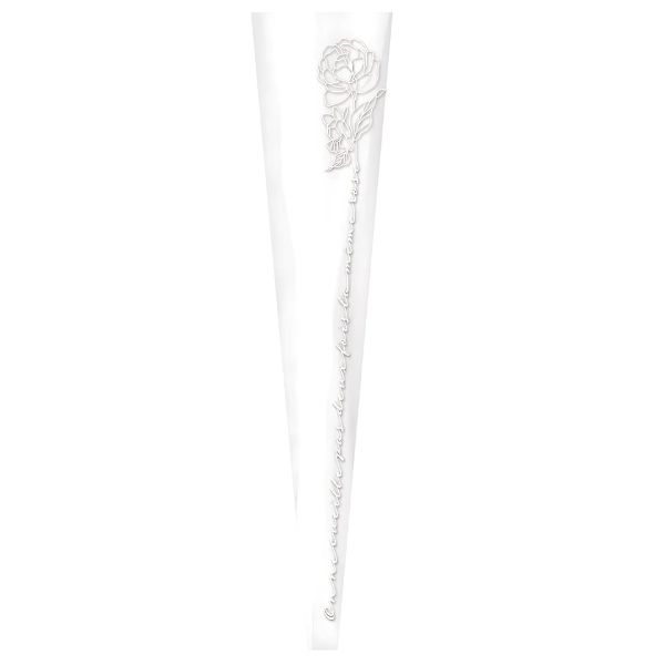 50 CONOS 1 ROSA FLORAL 65x13.5x3 BLANCO