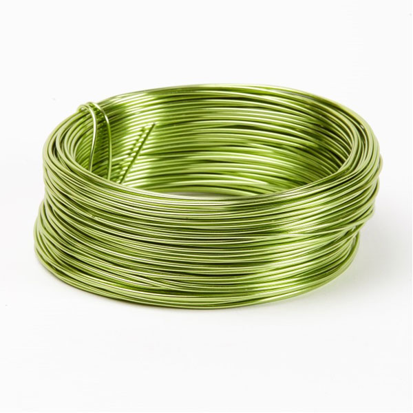 ALAMBRE ALUMINIO-VERDE MANZANA 2 mm x 500 g. 58 m.