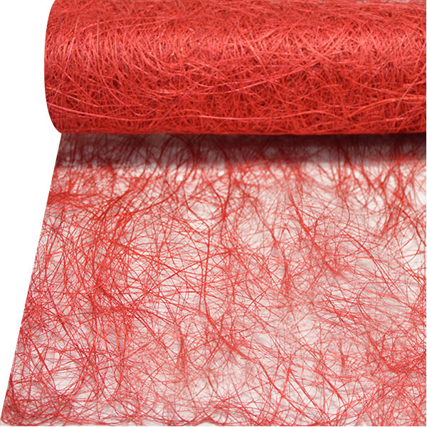 ABACA NATURAL 50 cm x 5 m ROJO
