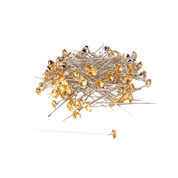 ALFILER DIAMANTE 8MMX6CM ORO SUAVE 100 UNID.